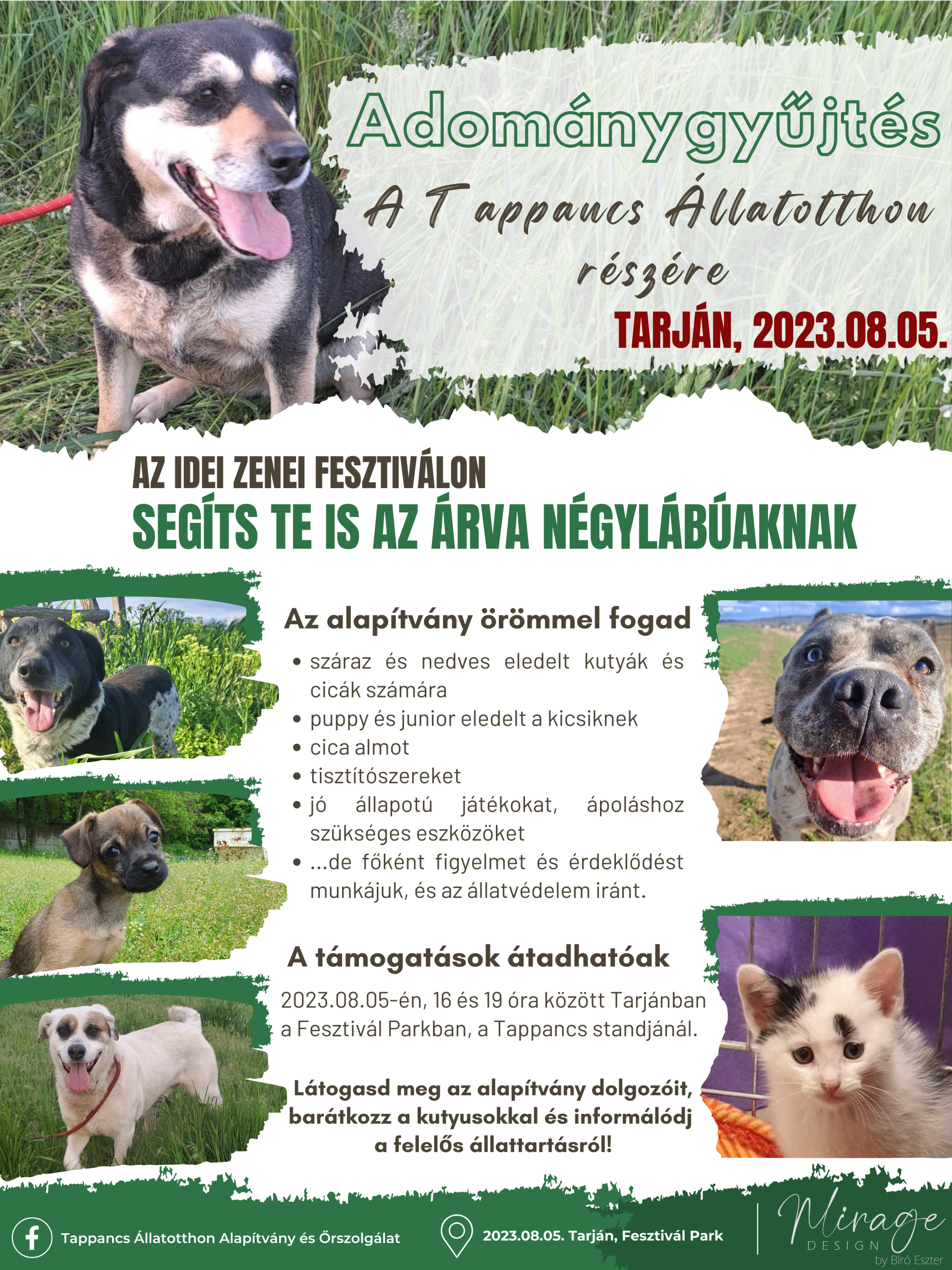 A Tappancs Állatotthon részére