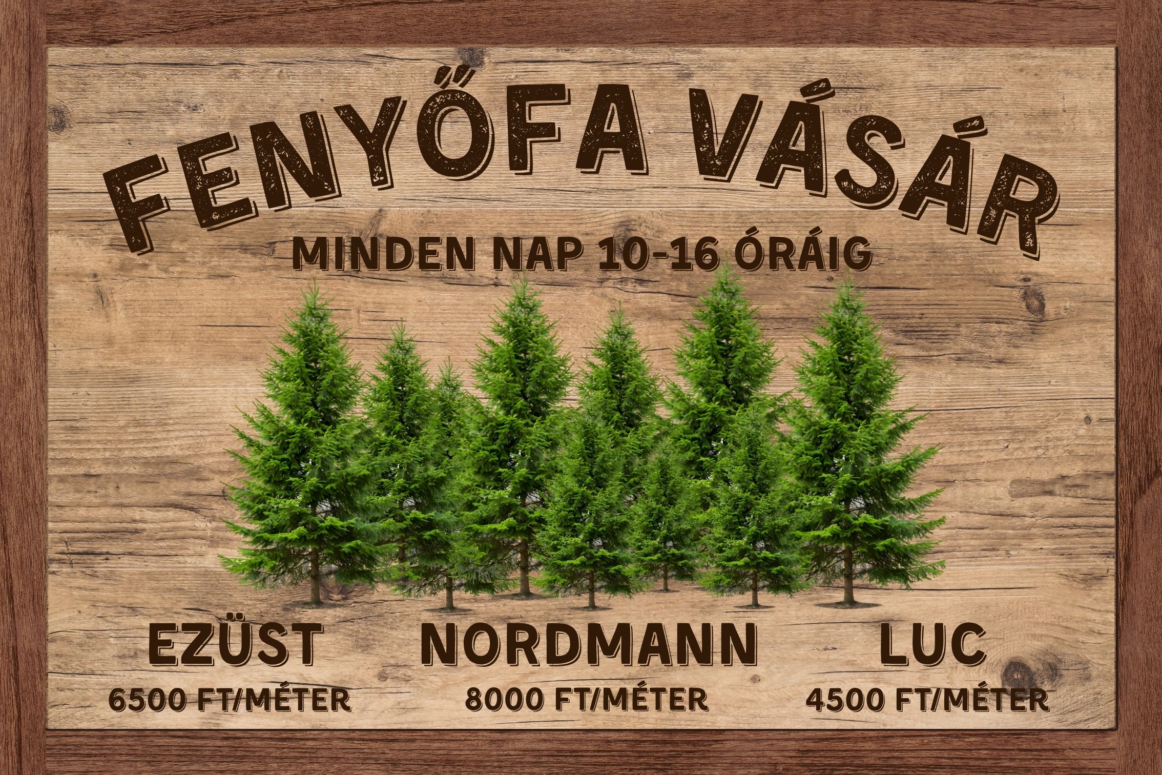 FENYŐFA VÁSÁR