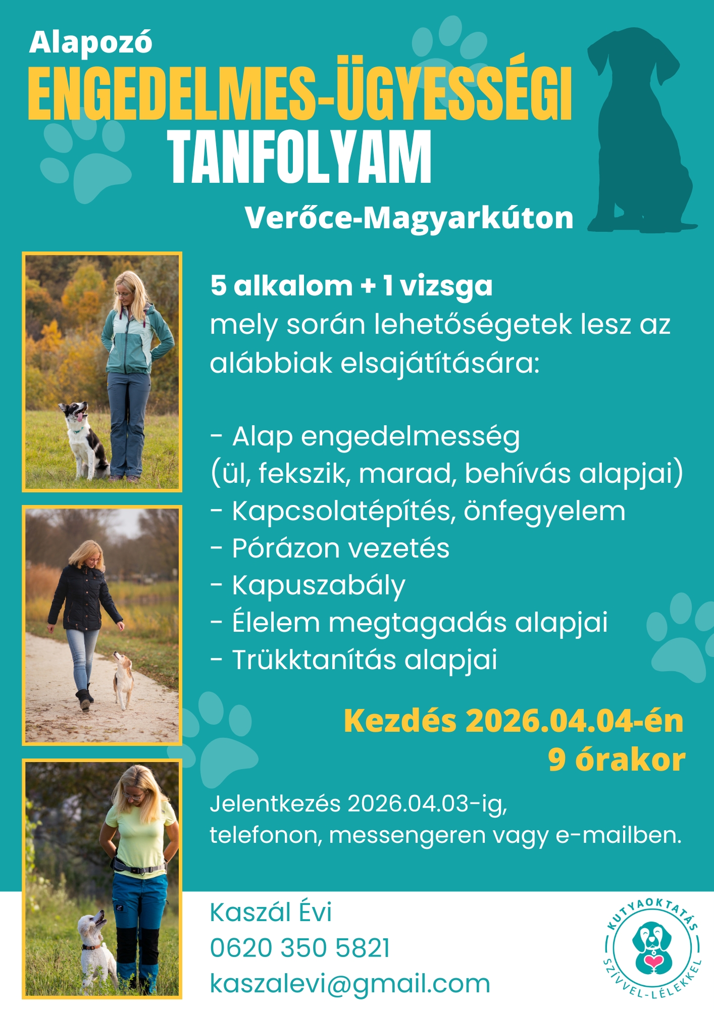 engedelmes-ügyességi tanfolyam